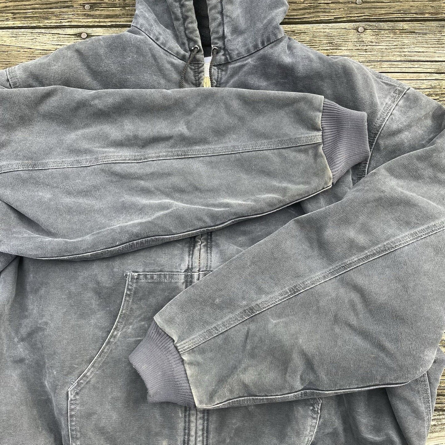 vintage carhartt j68 ptl sandstone hooded active jacket in petrol size xxl