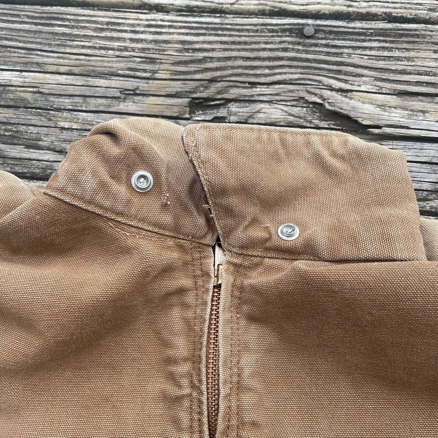 vintage 60’s carhartt 6blj wool lined detroit jacket in brown size medium